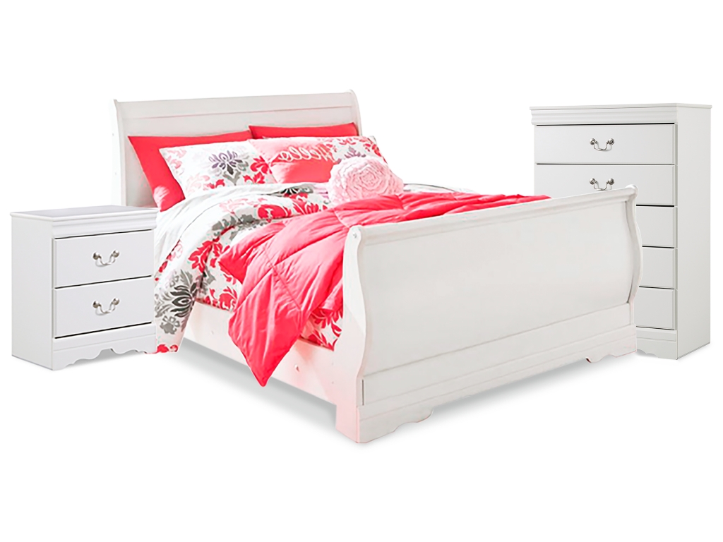 Anarasia Full Sleigh Bed, Chest and Nightstand - main image
