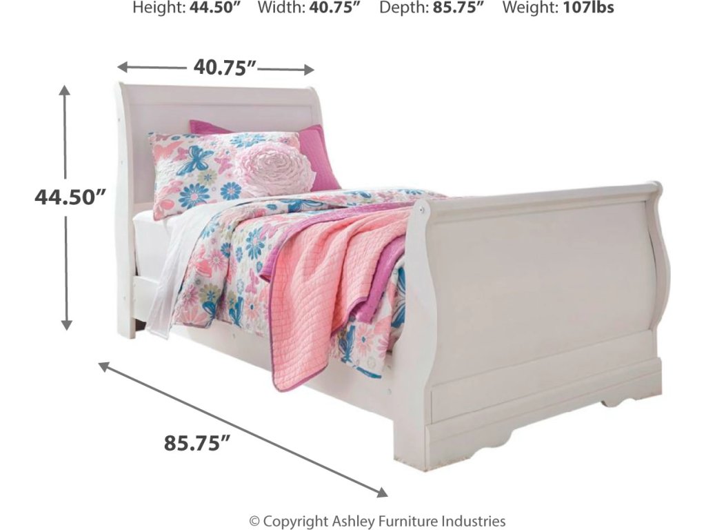 Anarasia Twin Sleigh Bed - image 3