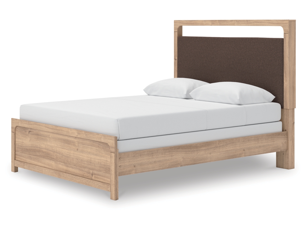 Kinlanni Queen Upholstered Panel Bed, Dresser and Mirror - image 14