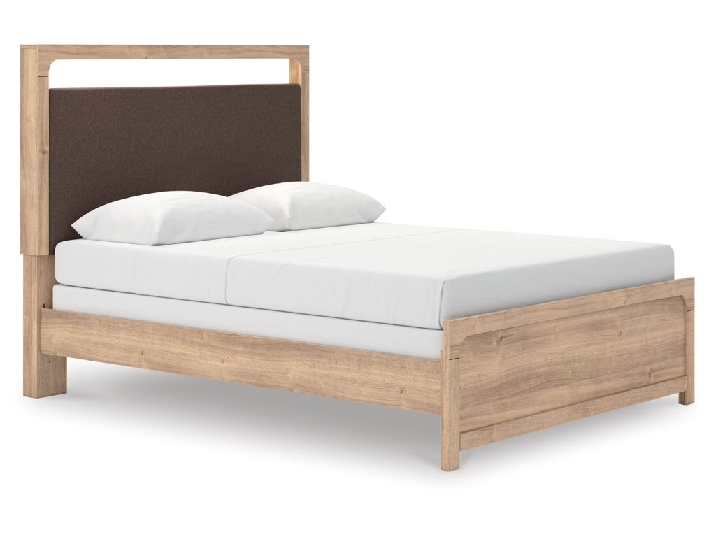 Kinlanni Queen Upholstered Panel Bed, Dresser and Mirror - image 10