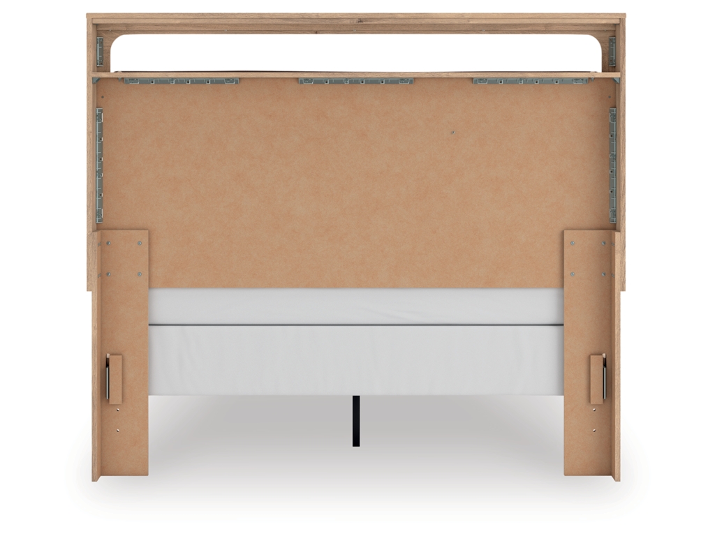 Kinlanni Queen Upholstered Panel Bed, Dresser and Mirror - image 12