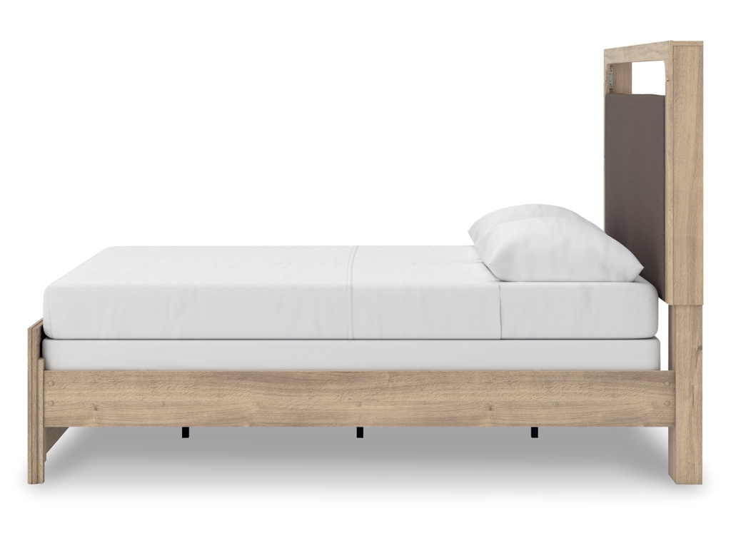 Kinlanni Queen Upholstered Panel Bed, Dresser and Mirror - image 13