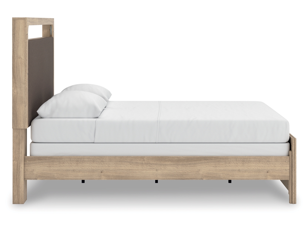Kinlanni Queen Upholstered Panel Bed, Dresser and Mirror - image 11