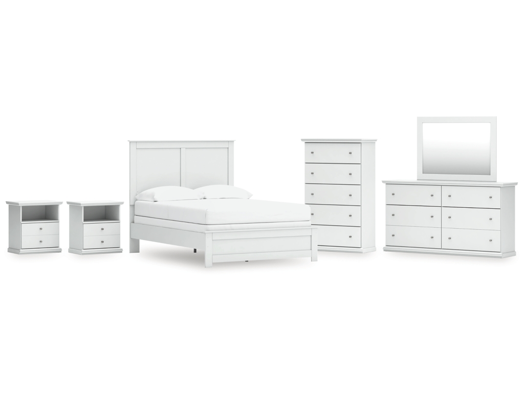 Bostwick Shoals Full Panel Bed, Dresser, Mirror, Chest, and 2 Nightstands - main image