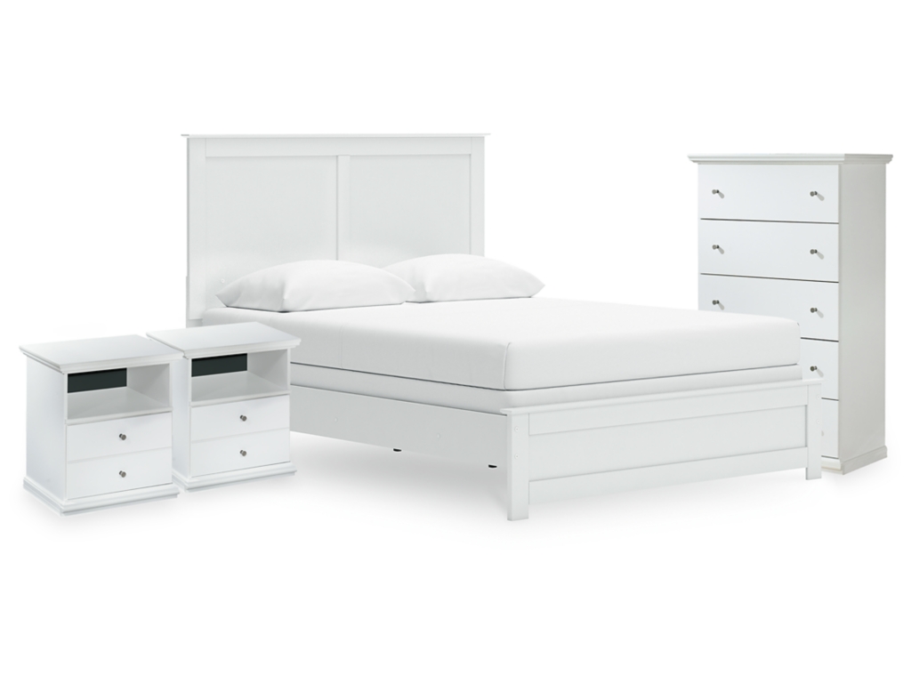 Bostwick Shoals Queen Panel Bed, Chest and 2 Nightstands - main image