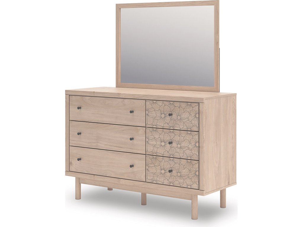Arloster Twin Upholstered Panel Bed, Dresser and Mirror - image 7