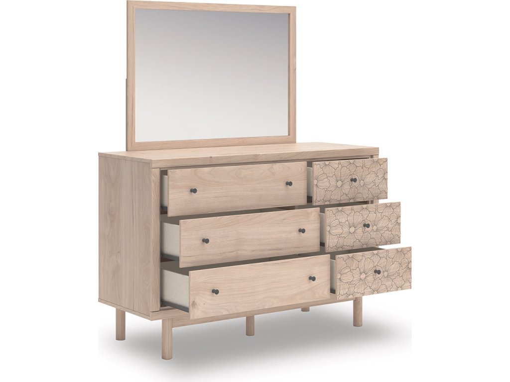 Arloster Twin Upholstered Panel Bed, Dresser and Mirror - image 3