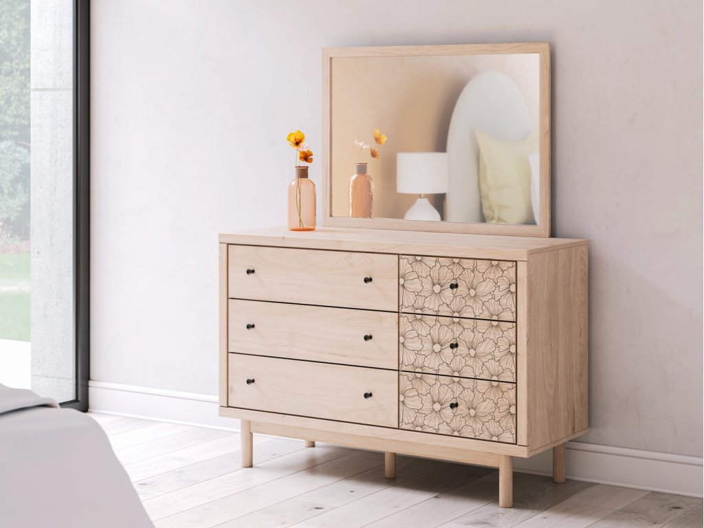 Arloster Twin Upholstered Panel Bed, Dresser and Mirror - image 15