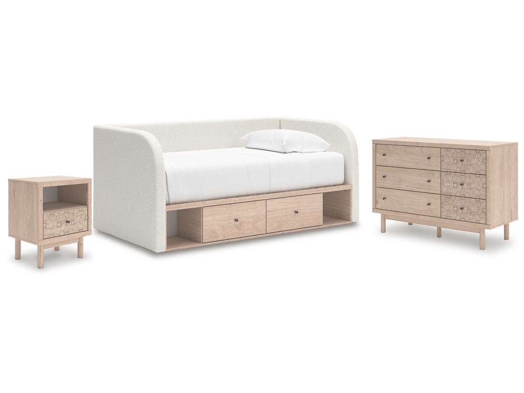 Arloster Twin Day Bed with Storage, Dresser and Nightstand - main image