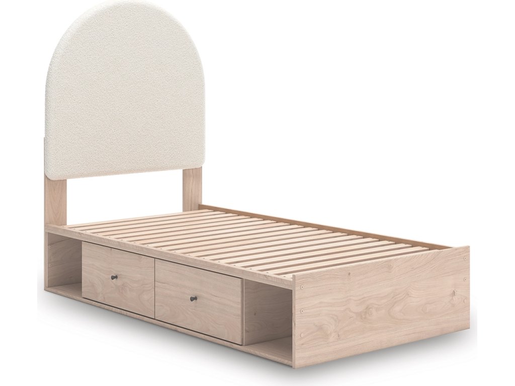 Arloster Twin Upholstered Panel Bed with Storage - image 3