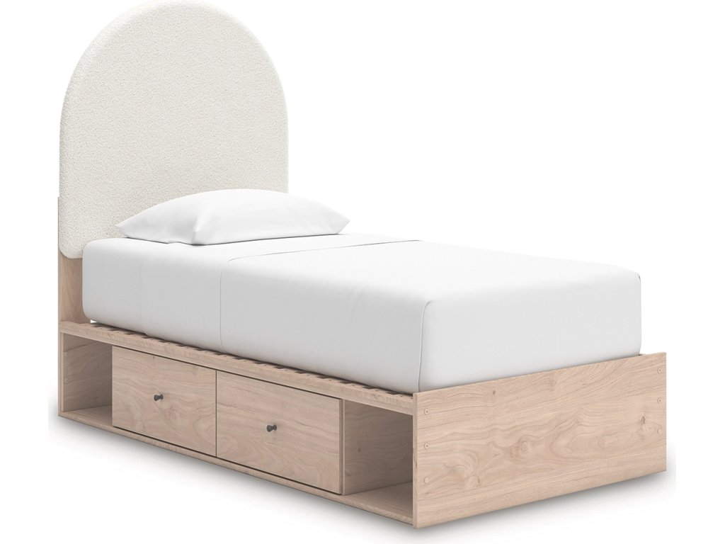 Arloster Twin Upholstered Panel Bed with Storage - main image