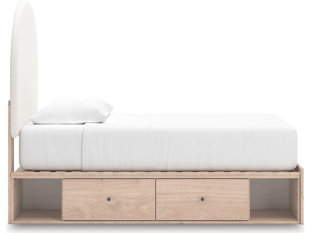 Arloster Twin Upholstered Panel Bed with Storage - image 8