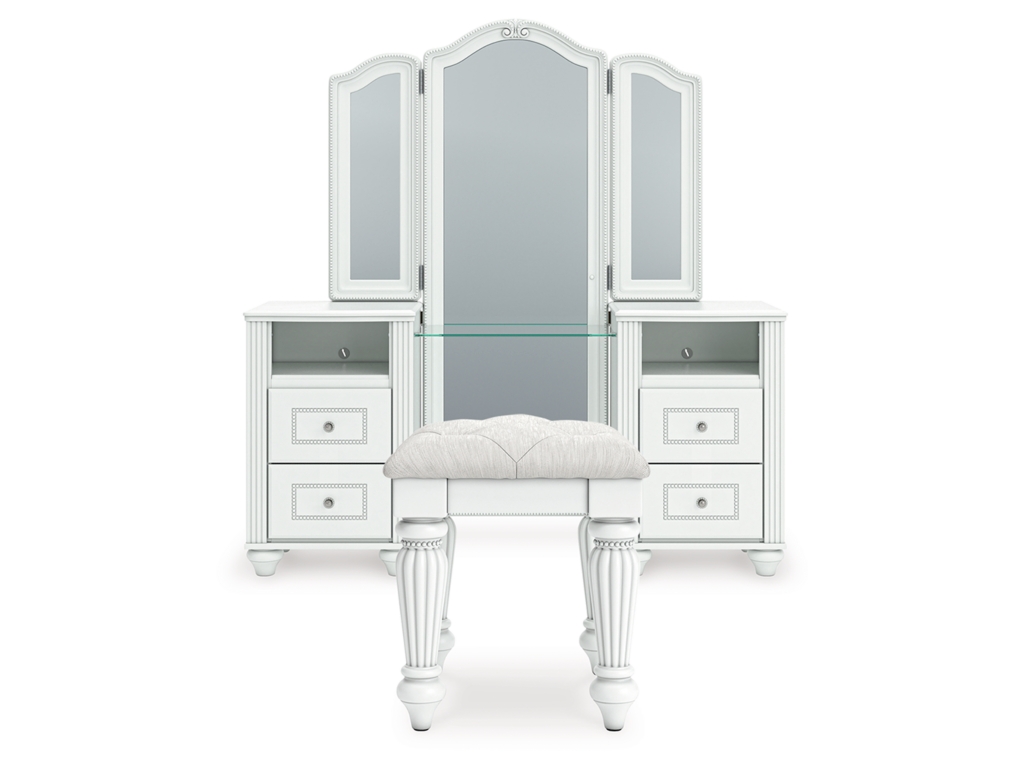 Kozlani Vanity, Mirror and Stool - main image
