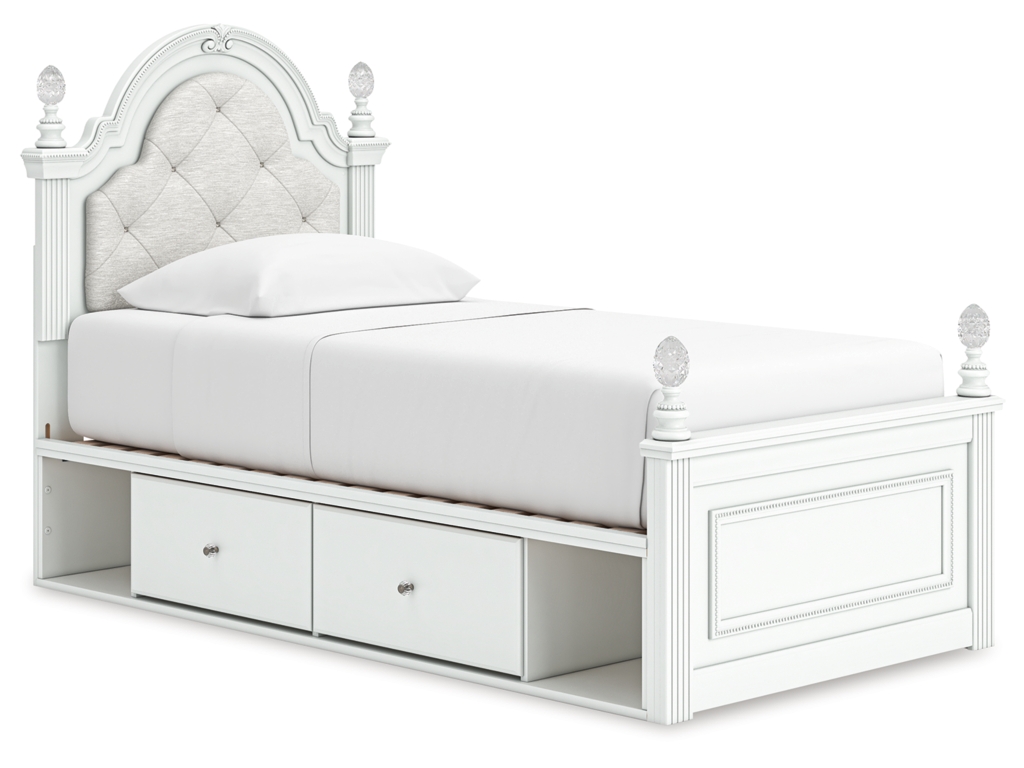 Kozlani Twin Upholstered Panel Storage Bed - main image