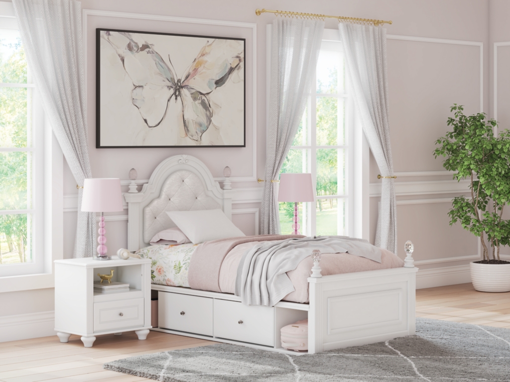 Kozlani Twin Upholstered Panel Storage Bed - image 1