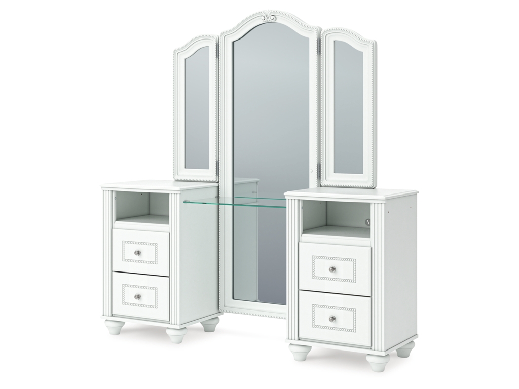 Kozlani Vanity, Mirror and Stool - image 11