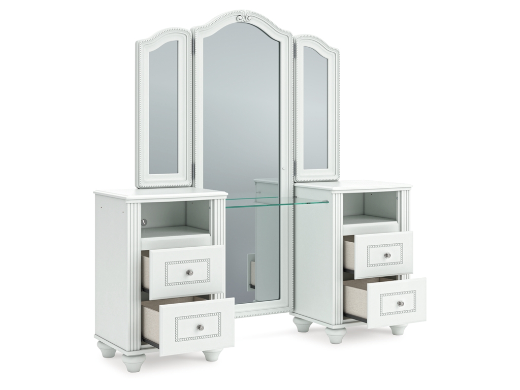 Kozlani Vanity, Mirror and Stool - image 7