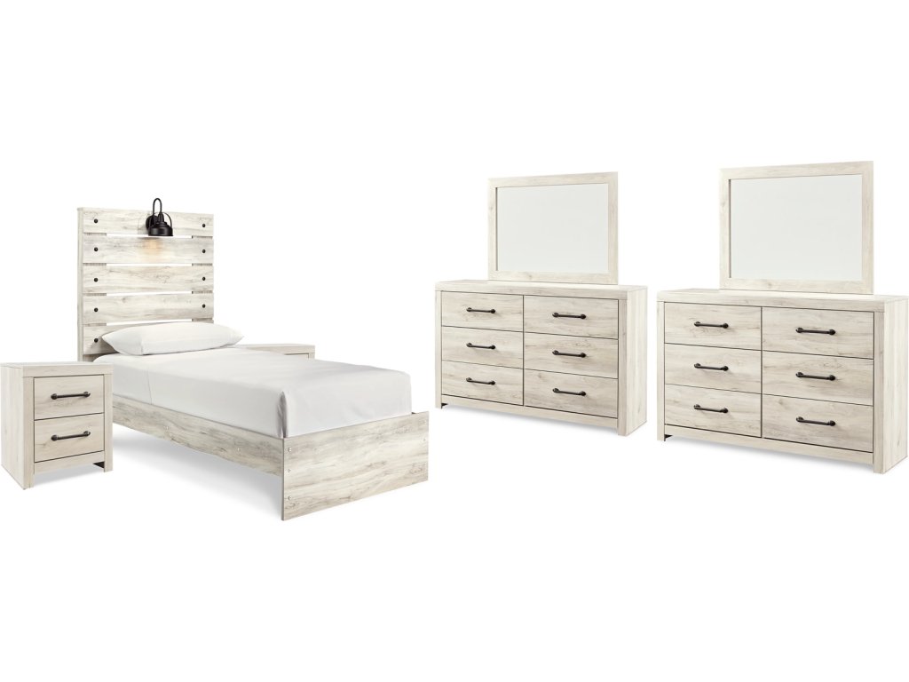 Cambeck Twin Panel Bed, 2 Dressers, 2 Mirrors and 2 Nightstands - main image