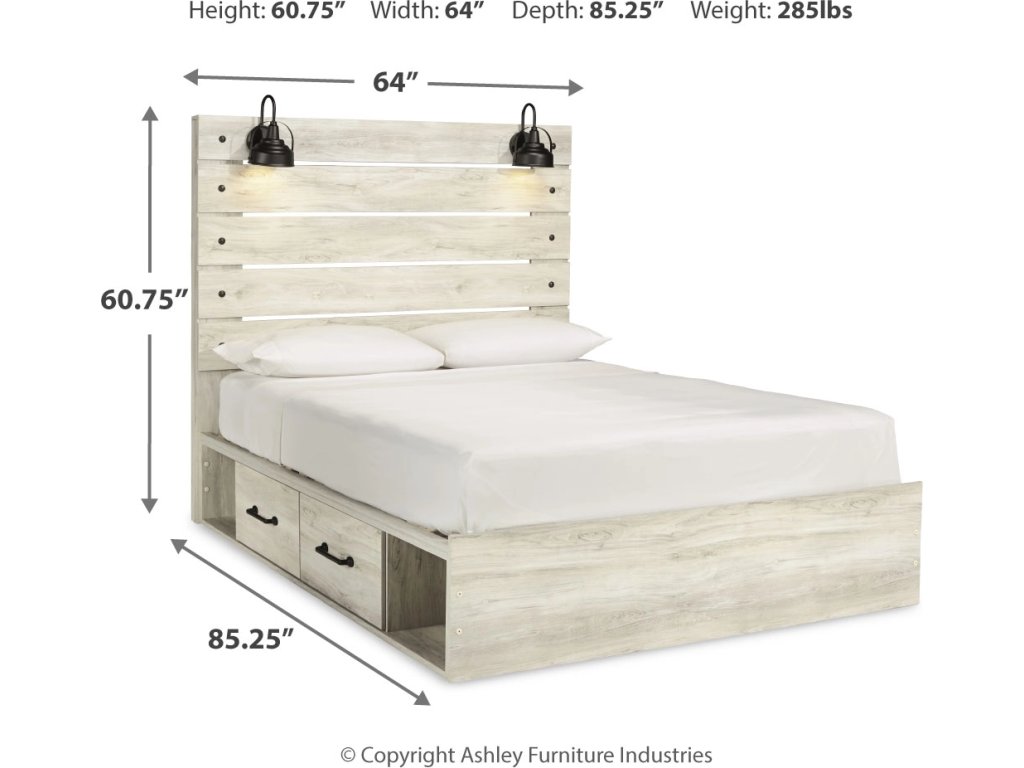 Cambeck Queen Panel Bed with Storage, Dresser and Mirror - image 9