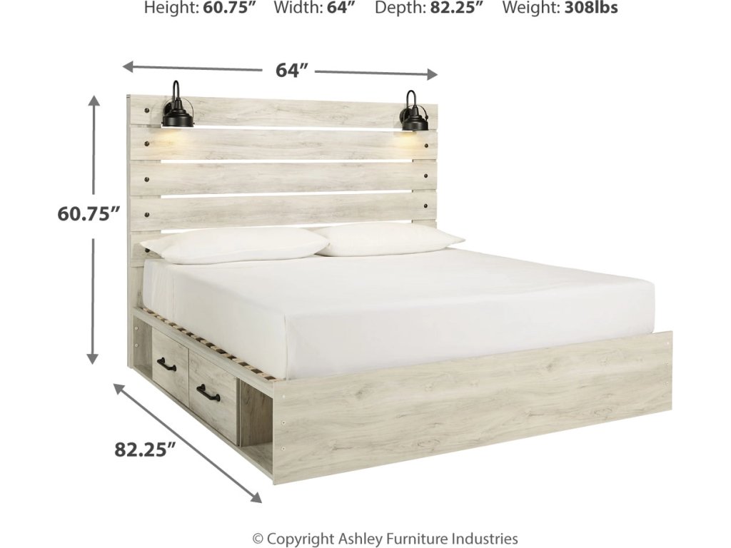 Cambeck King Panel Bed with Storage, Chest and 2 Nightstands - image 16