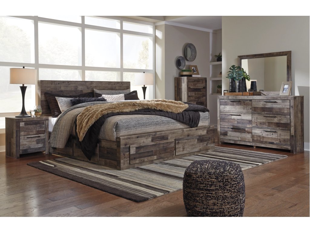 Derekson King Panel Bed with 6 Storage Drawers - image 6