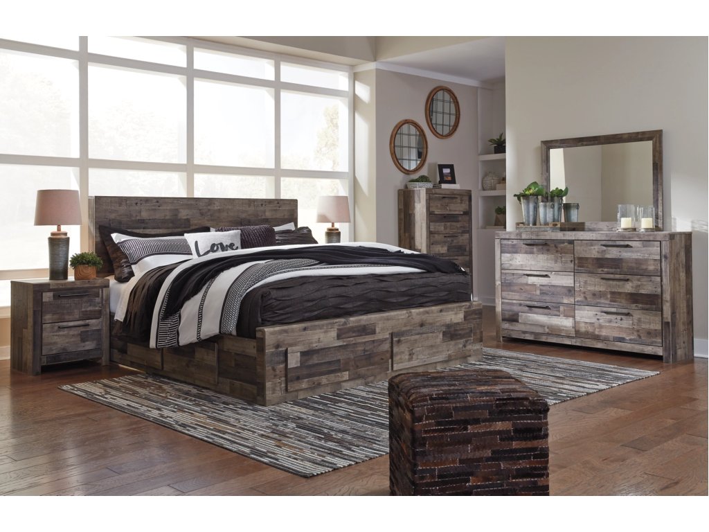 Derekson King Panel Bed with 6 Storage Drawers - image 5