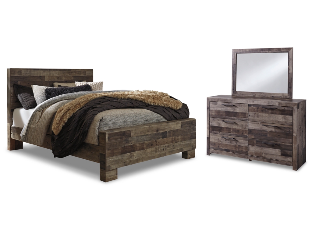 Derekson Queen Panel Bed, Dresser and Mirror - main image