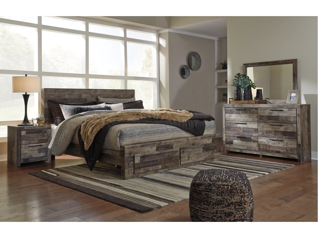 Derekson King Panel Storage Bed, Dresser and Nightstand - main image