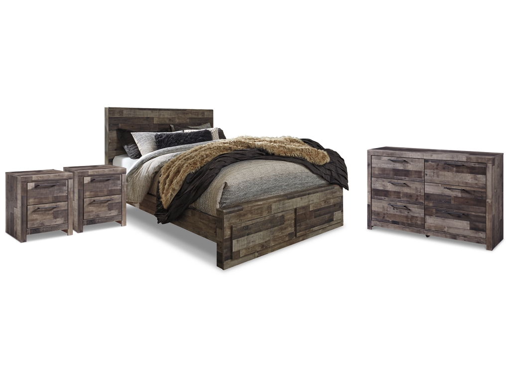 Derekson Queen Panel Storage Bed, Dresser and 2 Nightstands - main image
