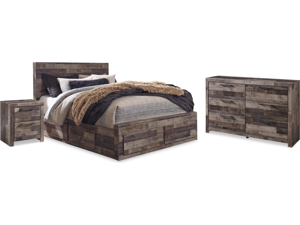 Derekson Queen Panel Storage Bed, Dresser and 2 Nightstand - main image