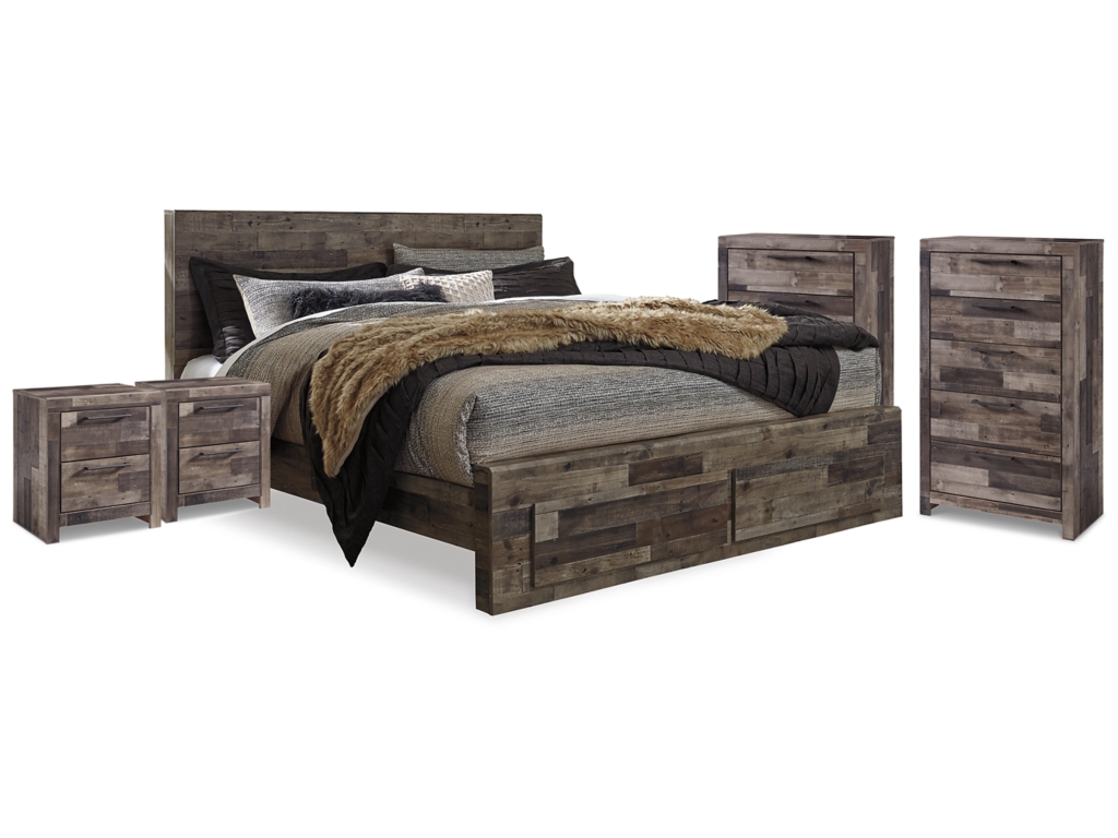 Derekson Queen Panel Storage Bed, 2 Chests and 2 Nightstands - main image