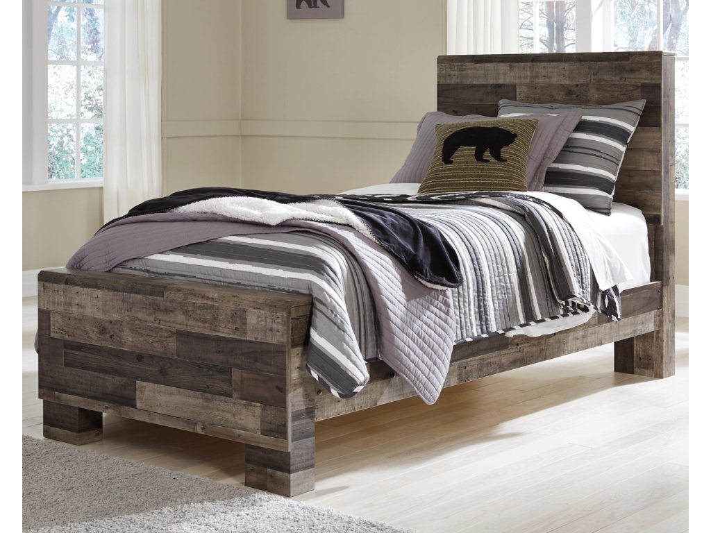 Derekson Twin Panel Bed, Dresser and Mirror - image 7