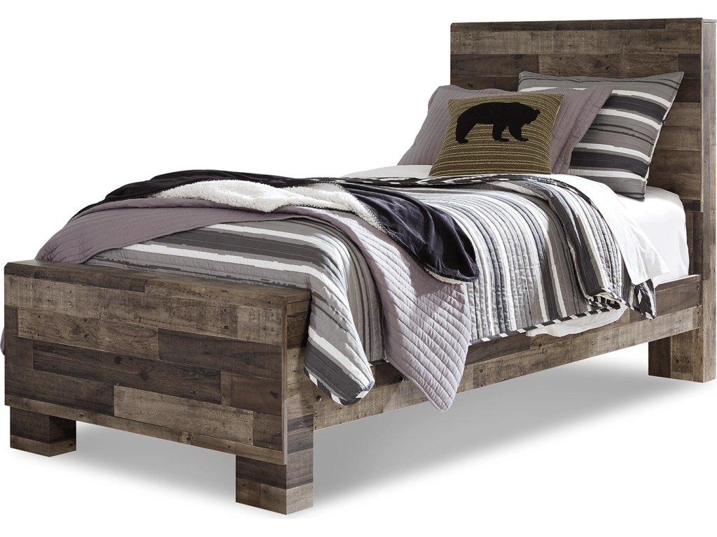 Derekson Twin Panel Bed, Dresser and Mirror - image 3