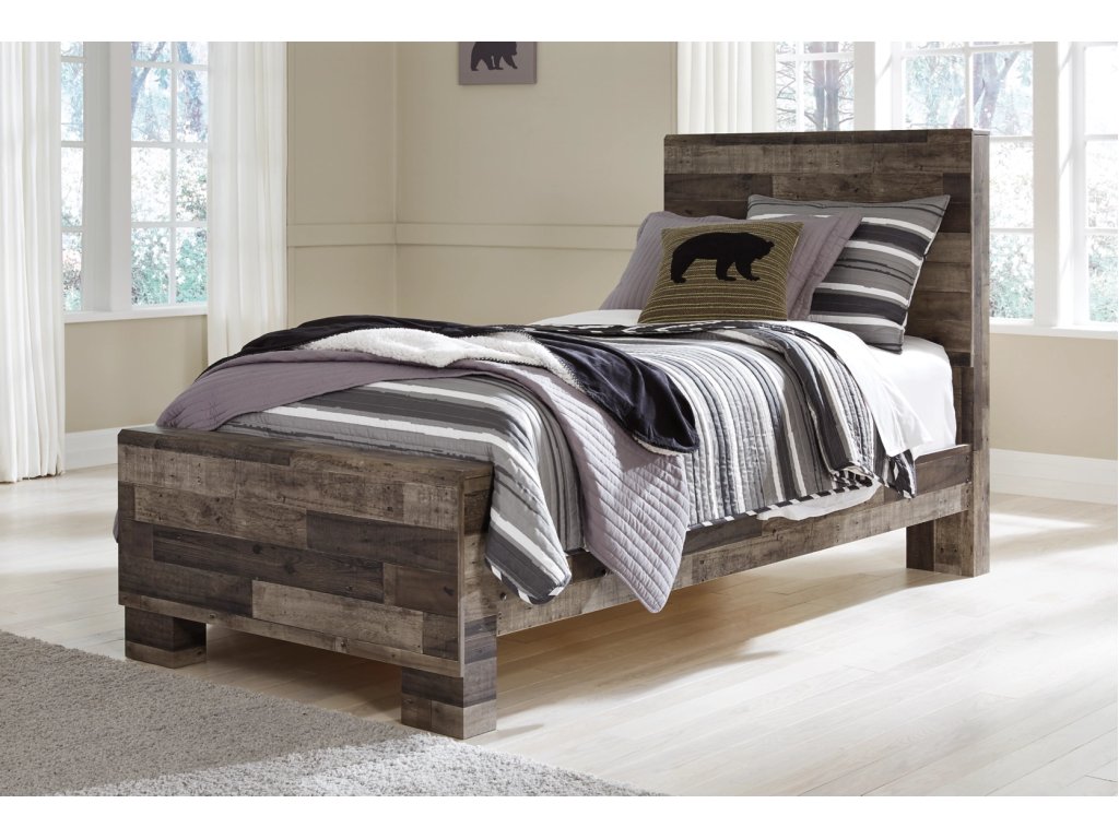 Derekson Twin Panel Bed, Dresser and Mirror - image 8
