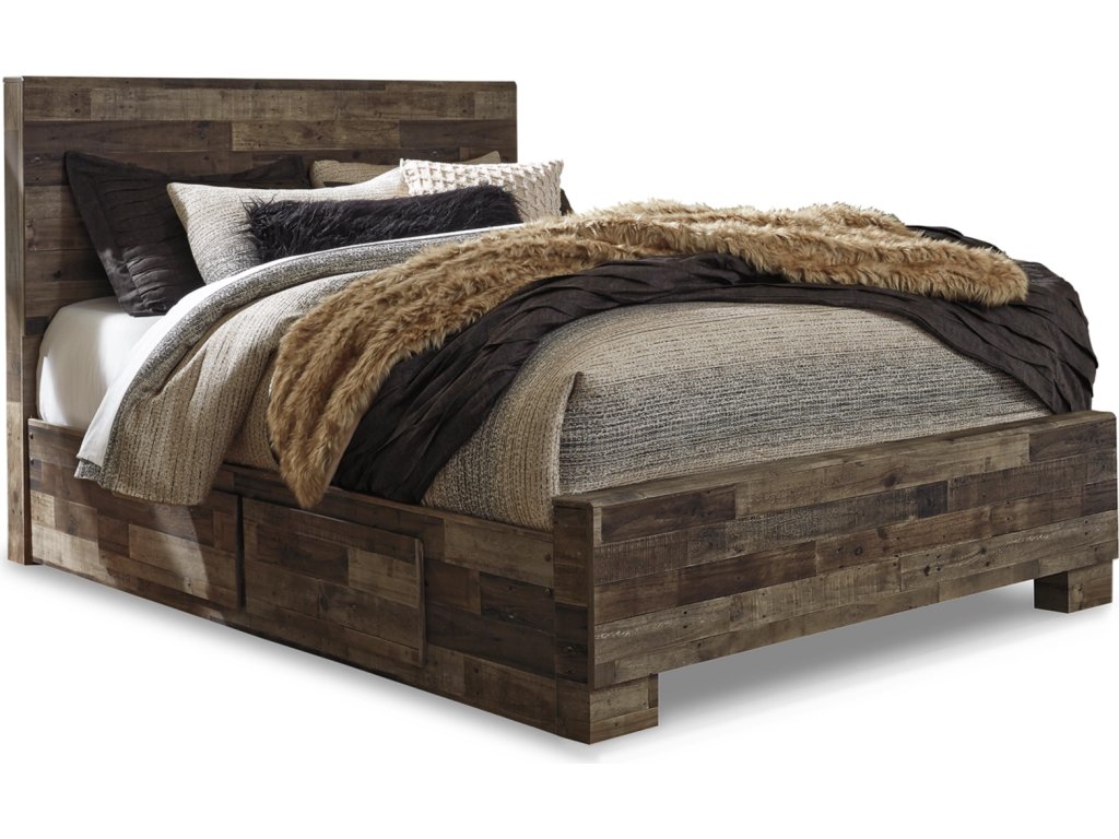 Derekson Queen Panel Bed with 2 Side Storage - main image