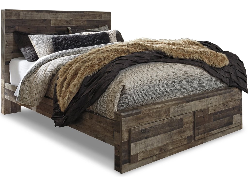 Derekson Queen Panel Storage Bed and 2 Nightstands - image 1