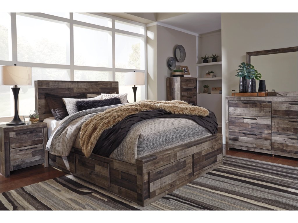 Derekson Queen Panel Bed with 4 Storage Drawers - image 9