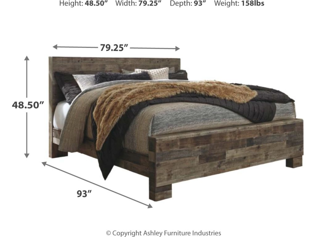 Derekson King Panel Bed, Mirror and Nightstand - image 3
