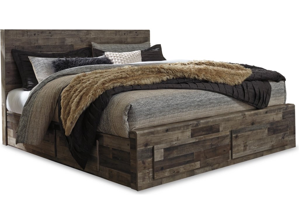 Derekson King Panel Bed with 6 Storage Drawers - main image