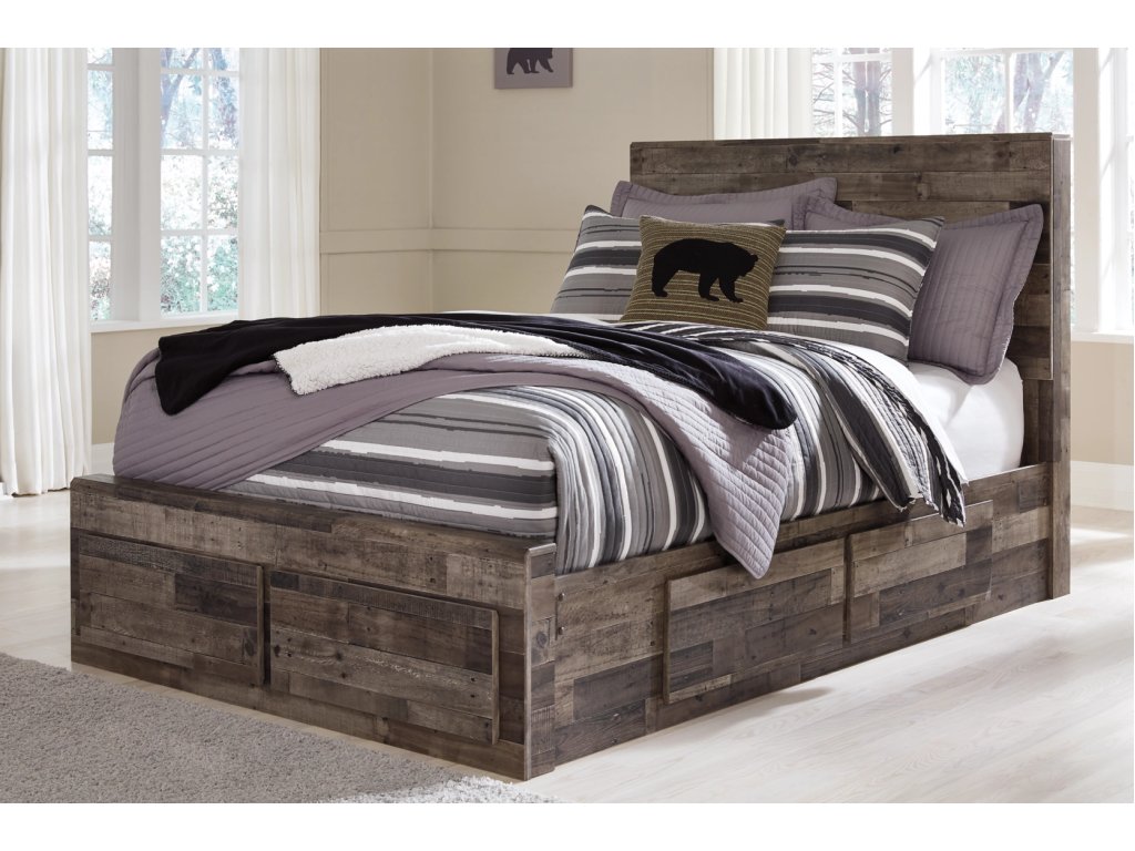 Derekson Full Panel Storage Bed, Dresser, Mirror and 2 Nightstands - image 5