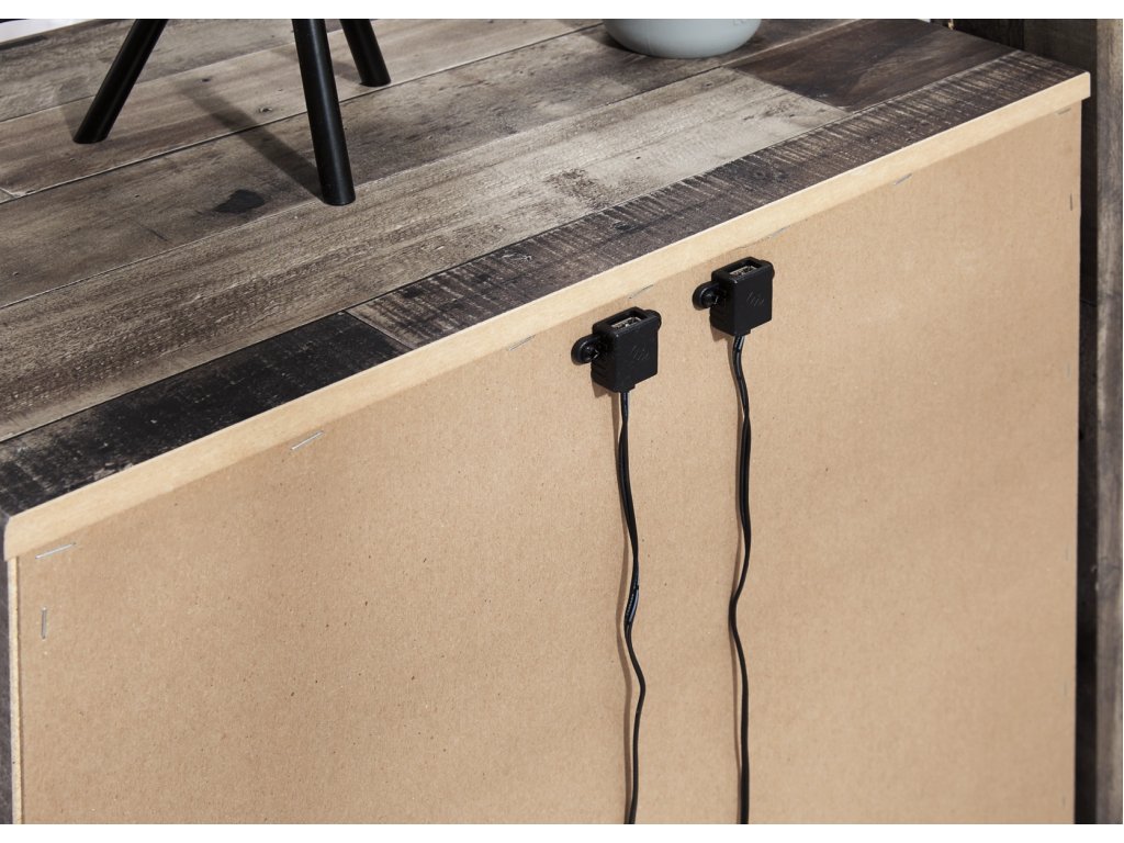 Derekson King Panel Storage Bed, Dresser and Nightstand - image 12