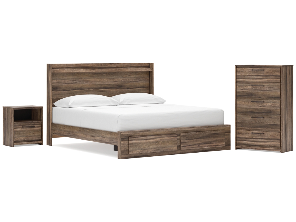 Elbrim King Panel Storage Bed, Chest and Nightstand - main image