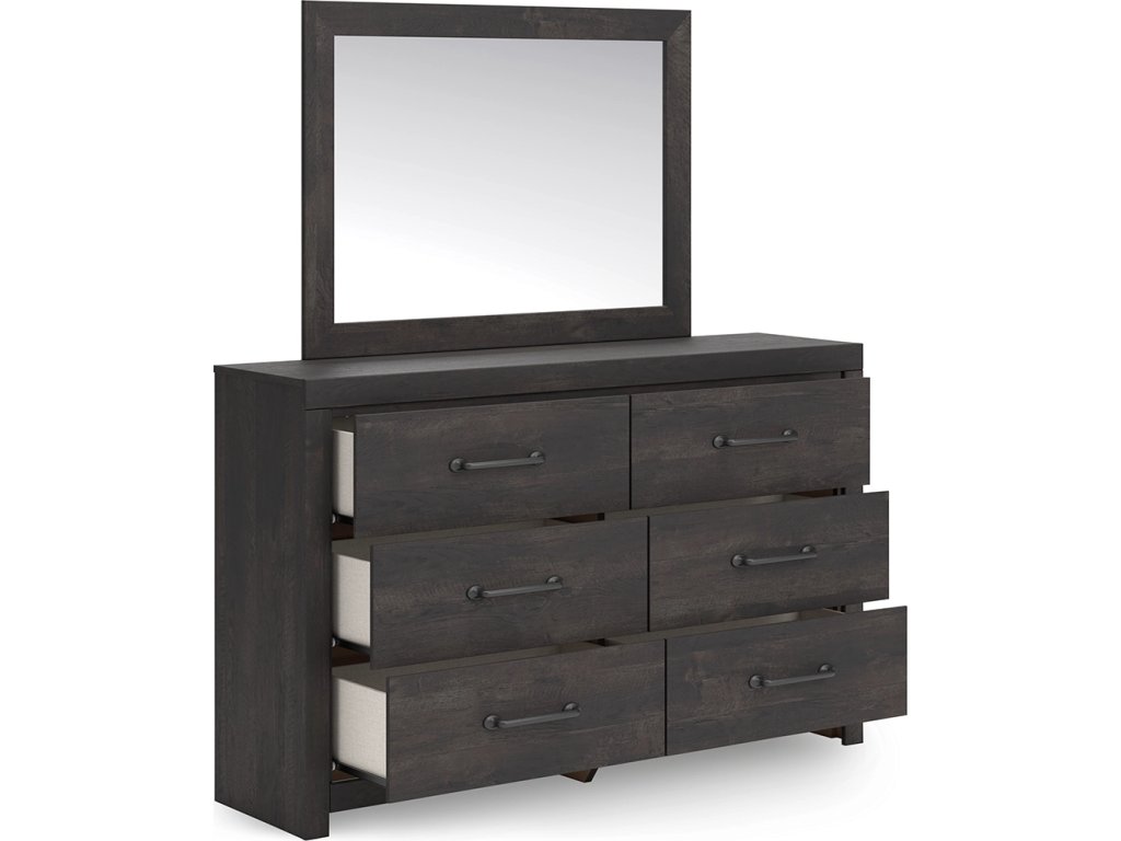 Hollivern Twin Panel Bed, Dresser and Mirror - image 3
