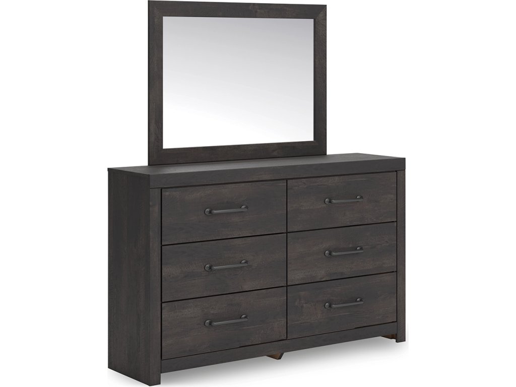Hollivern Twin Panel Bed, Dresser and Mirror - image 2