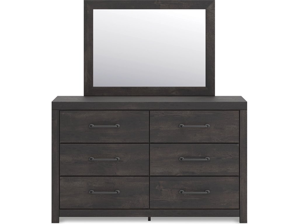 Hollivern Twin Panel Bed, Dresser and Mirror - image 1