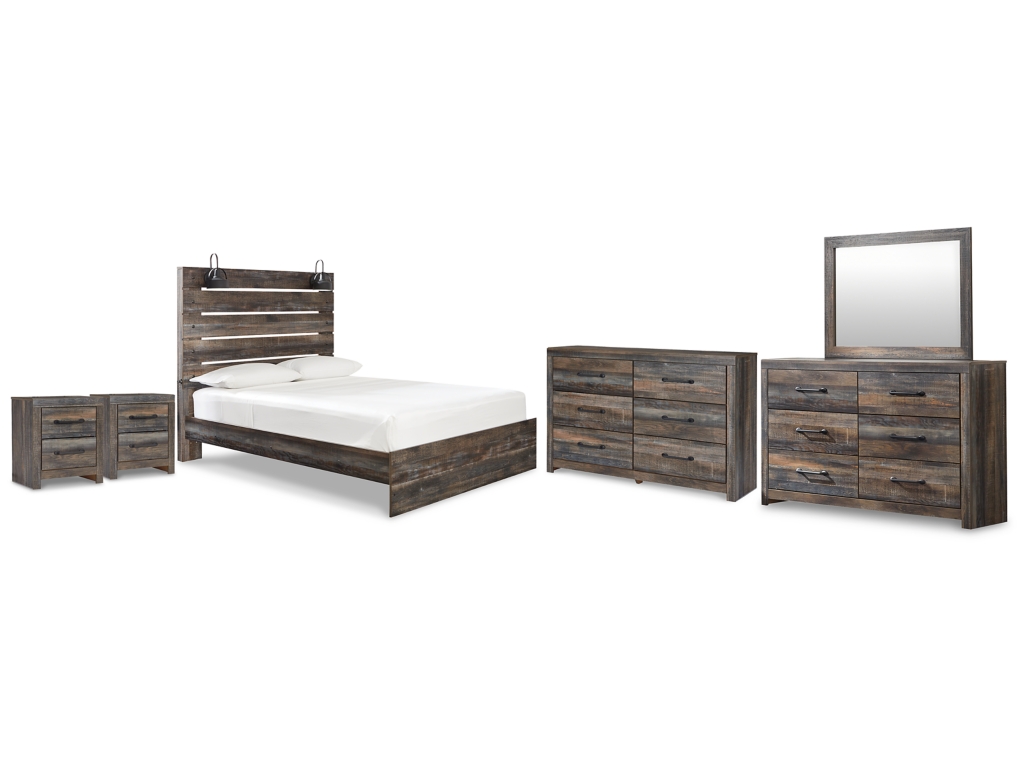 Drystan Queen Panel Bed, 2 Dressers, Mirror and 2 Nightstands - main image