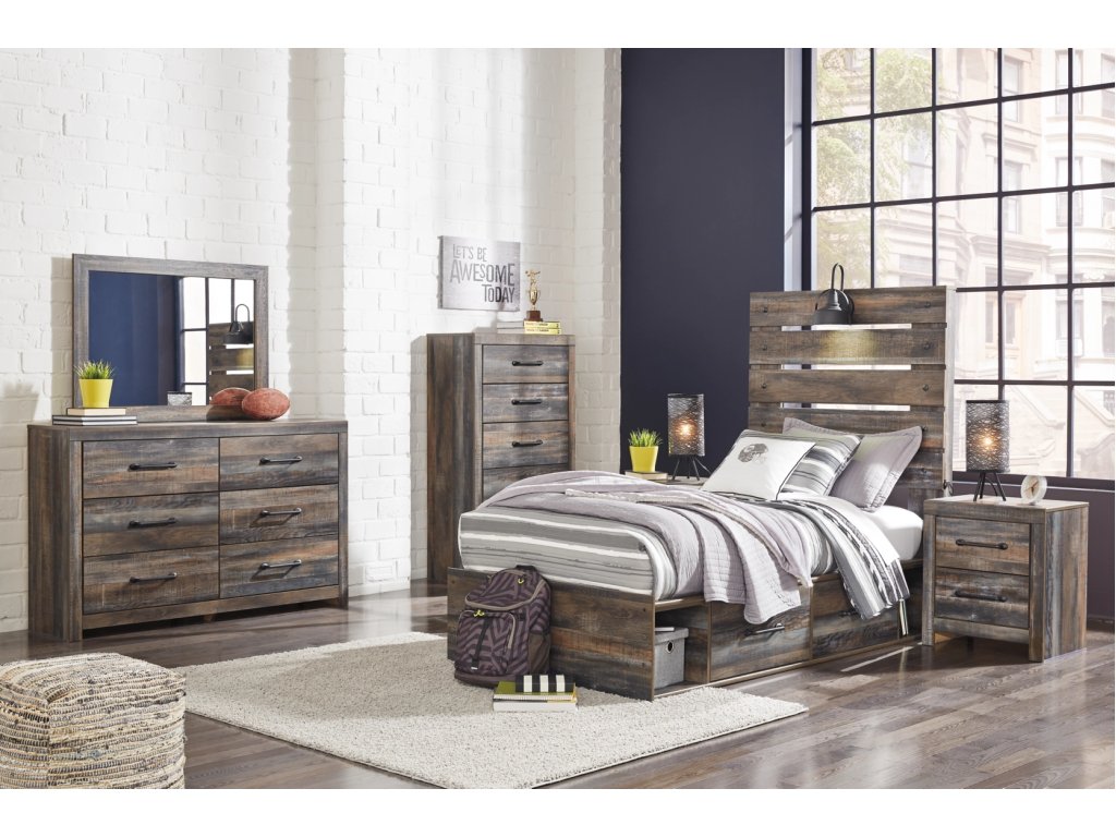 Drystan Twin Panel Bed with Storage, Dresser, Mirror and Chest - image 10