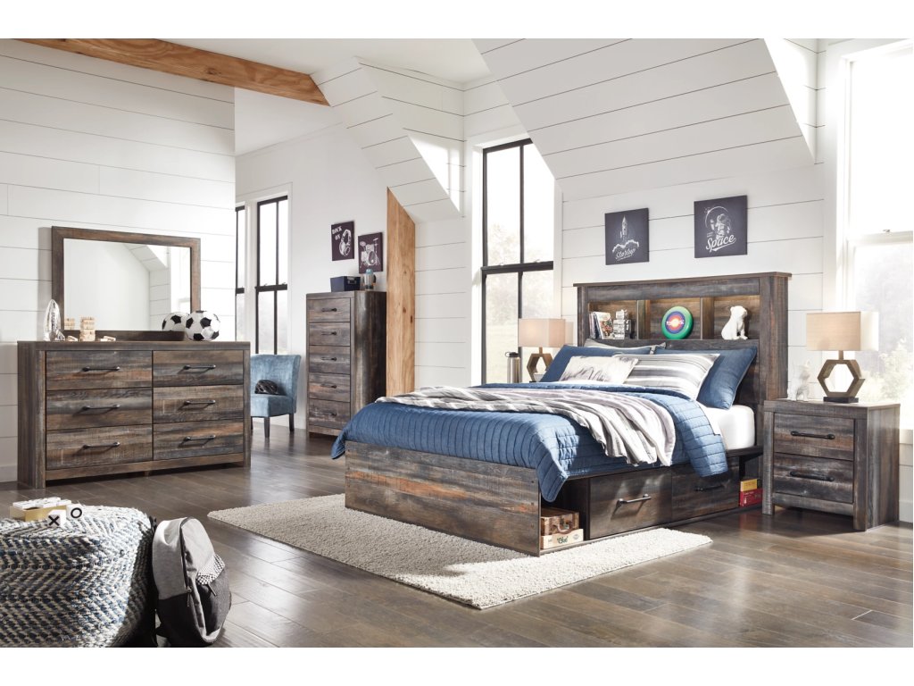 Drystan Twin Bookcase Bed with 2 sided Storage, Dresser and Nightstand - image 8