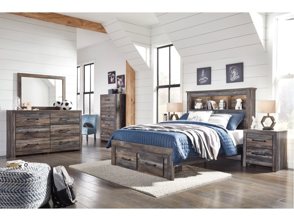 Drystan Full Bookcase Bed with 2 Storage Drawers - image 2