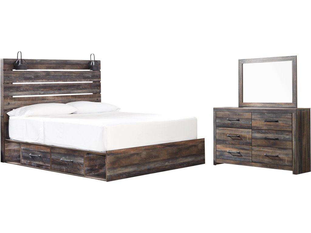 Drystan King Storage Bed, Dresser and Mirror - main image